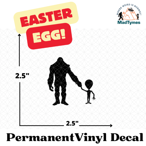 2.5" Bigfoot and Alien Easter Egg
