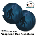 Bigfoot Galaxy Night Car Coasters Option 3