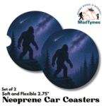 Bigfoot Galaxy Night Car Coasters Option 2