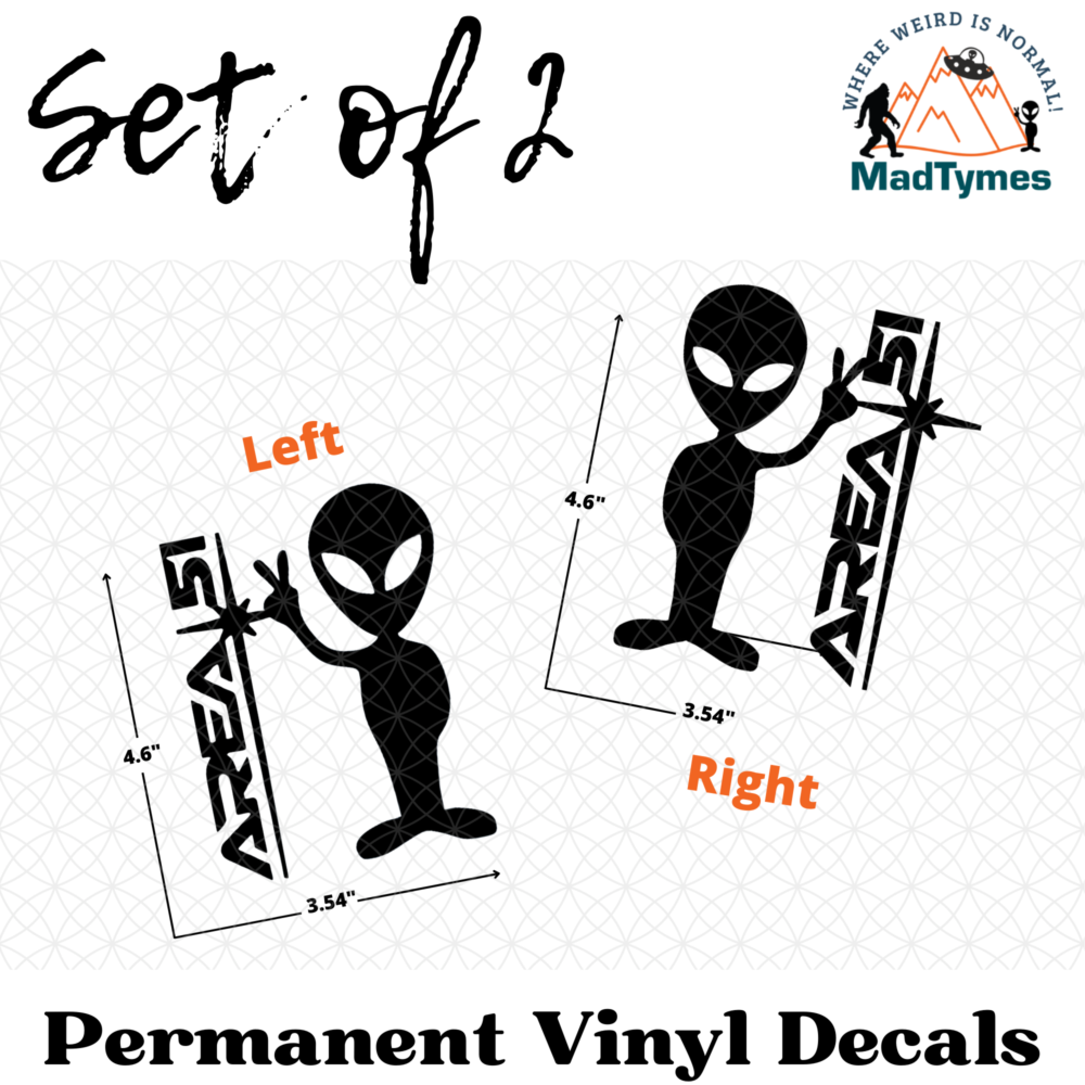 Area 51 set of 2 decals.1