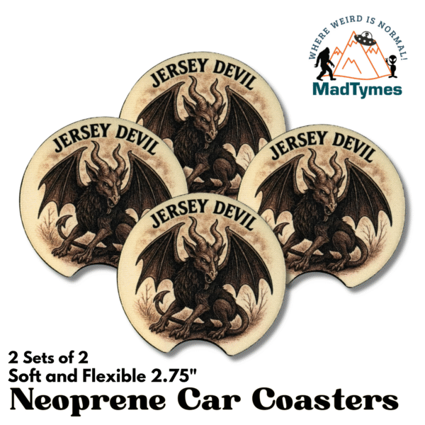 Jersey Devil Car Coasters 2 sets