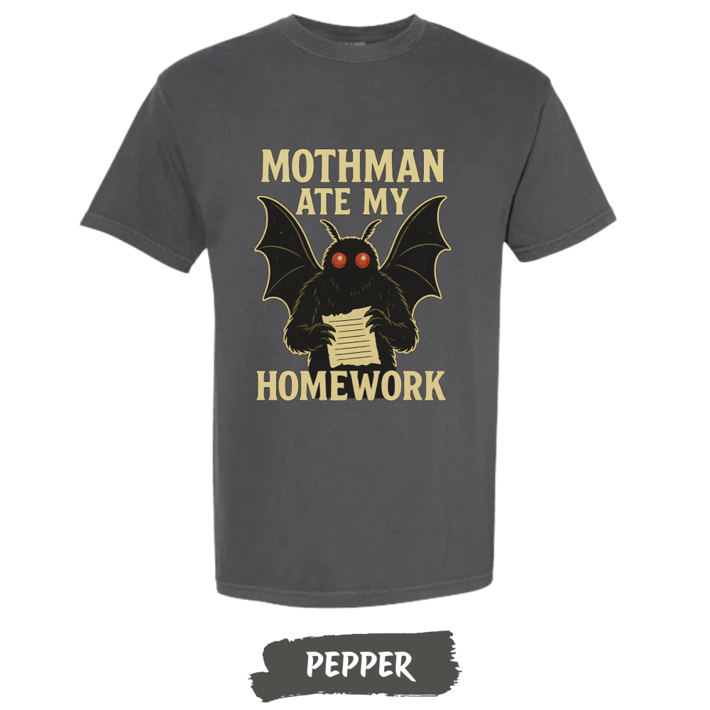 mothman-ate-my-homework-comfort-colors-t-shirt-pepper mothman-ate-my-homework-comfort-colors-t-shirt-pepper