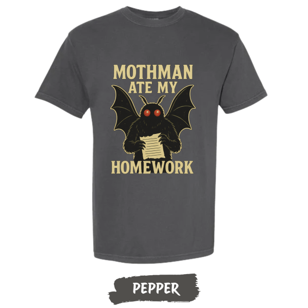 mothman-ate-my-homework-comfort-colors-t-shirt-pepper mothman-ate-my-homework-comfort-colors-t-shirt-pepper