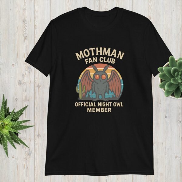 Mothman Fan Club – Official Night Owl Member Unisex T-Shirt