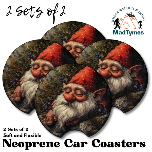 Gnomes v.1 2 sets of 2 coasters