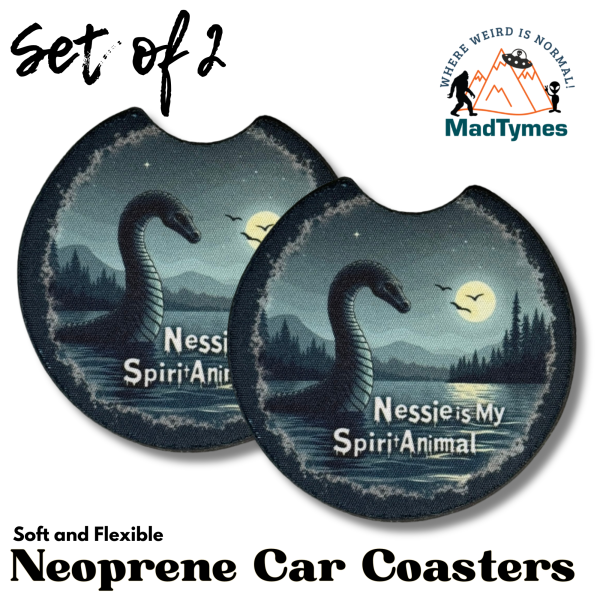Nessie Car Coasters – Spirit Animal Cryptid Accessory