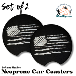 Rustic American Flag Car Coasters