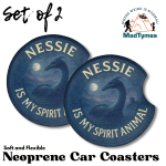 Nessie Car Coasters – Spirit Animal Moonlit Lake