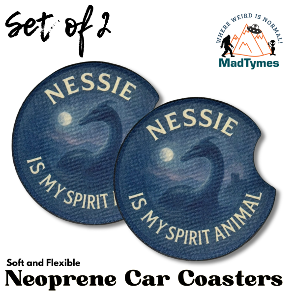 Nessie Car Coasters – Spirit Animal Moonlit Lake