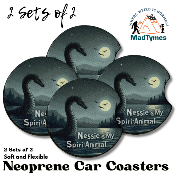 nessie-is-my-spirit-animal-car-coasters-2-sets nessie-is-my-spirit-animal-car-coasters-2-sets