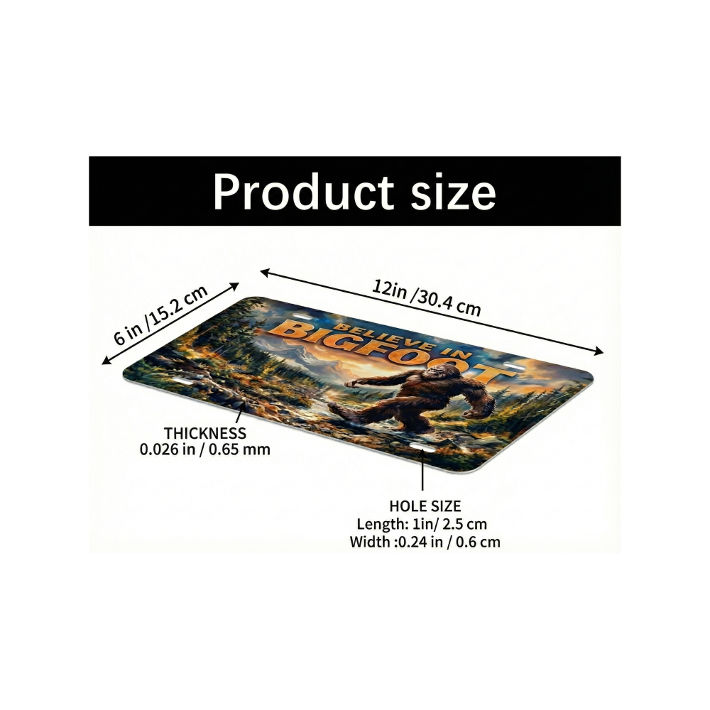 believe-in-bigfoot-license-plate-front-measurements