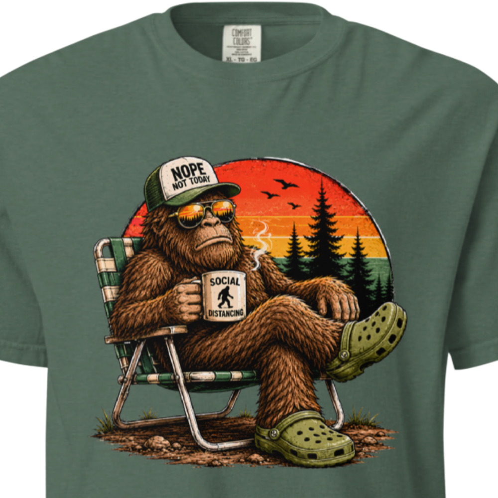 Nope not today bigfoot camping shirt Nope not today bigfoot camping shirt