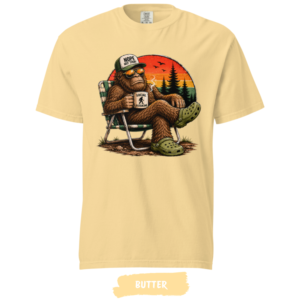 bigfoot-t-shirt-nope-not-today-comfaort-colors-t-shirt-butter