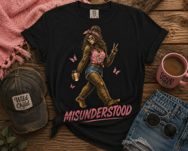bigfoot-shirt-misunderstood-comfort-colors-best colors-flat bigfoot-shirt-misunderstood-comfort-colors-best colors-flat