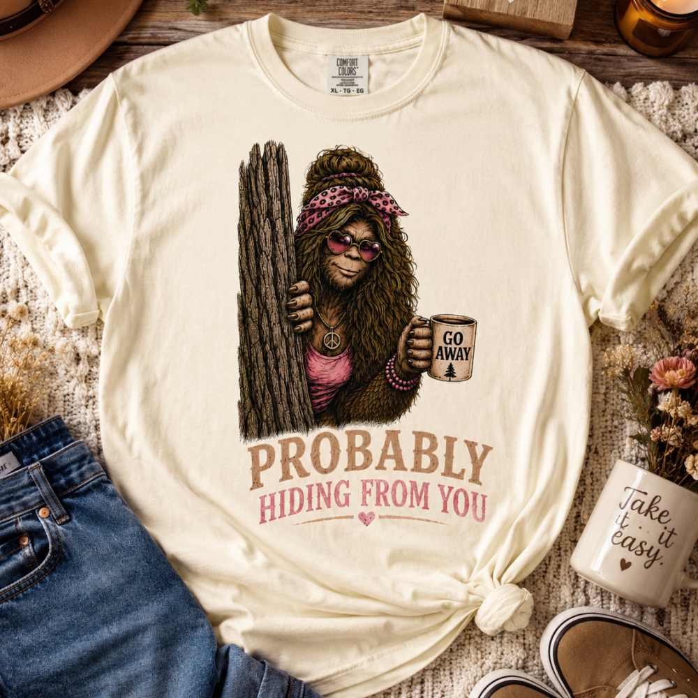 funny-bigfoot-shirt-probably-hiding-comfort-colors-flat