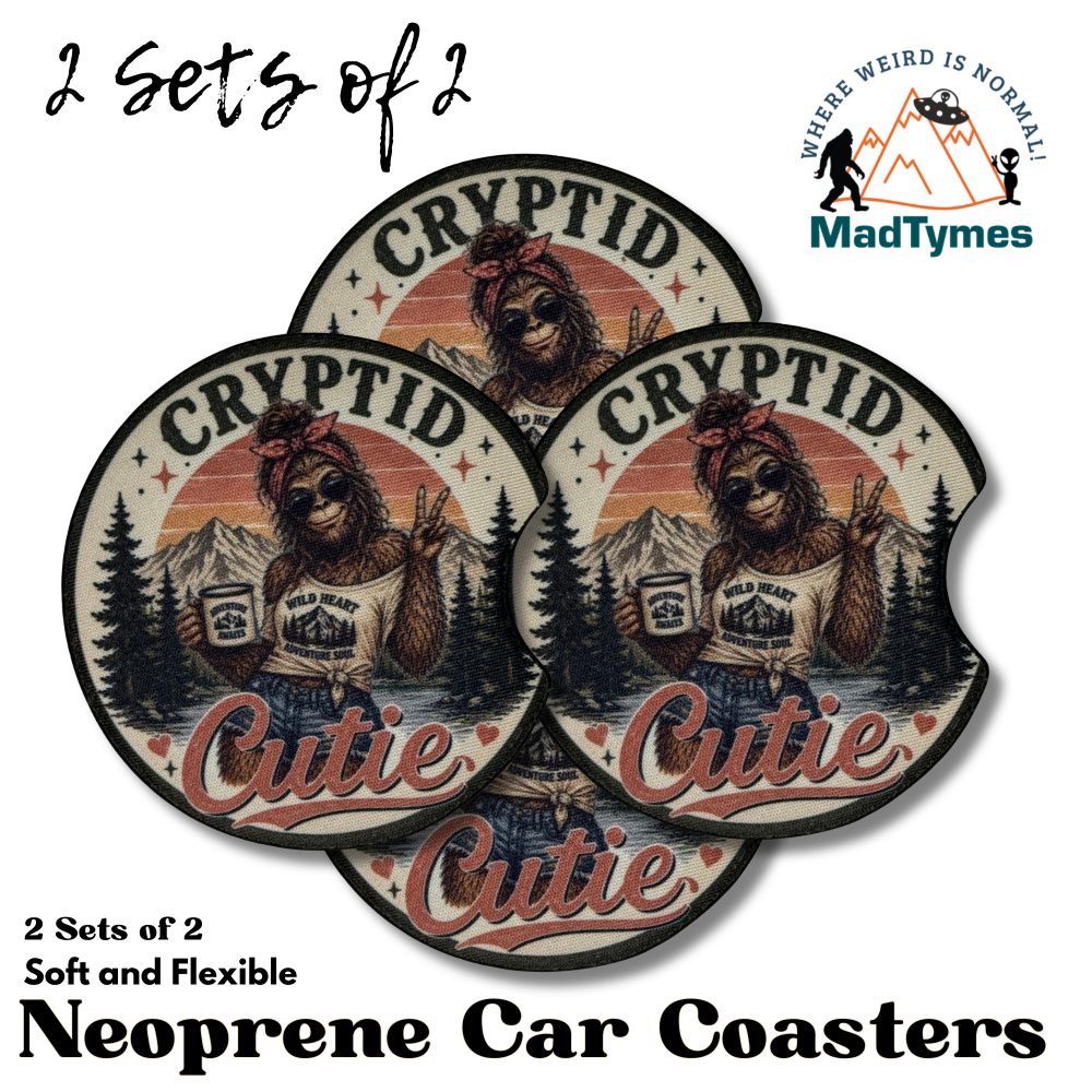 bigfoot-cryptid-cutie-car-coasters-2-sets bigfoot-cryptid-cutie-car-coasters-2-sets