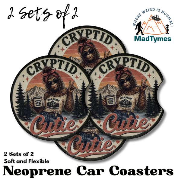 bigfoot-cryptid-cutie-car-coasters-2-sets bigfoot-cryptid-cutie-car-coasters-2-sets