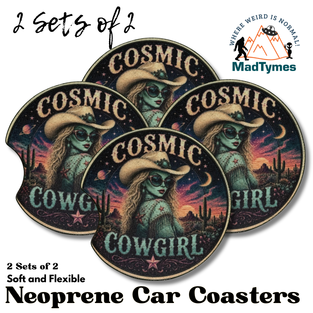 cosmic-cowgirl-car-coasters-2-sets cosmic-cowgirl-car-coasters-2-sets