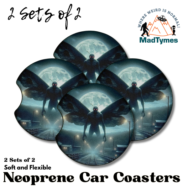 mothman-car-coasters-2-sets mothman-car-coasters-2-sets