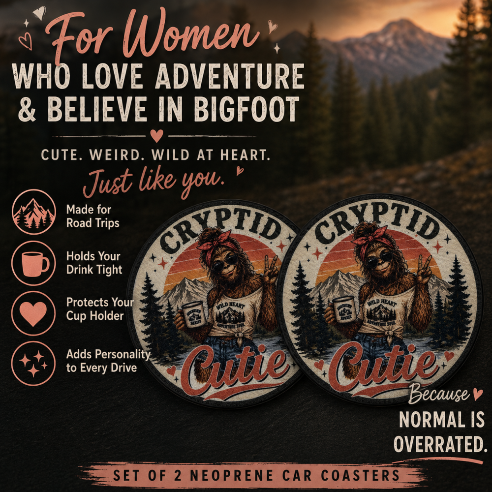 bigfoot-cryptid-cutie-car-coasters-mock-2 bigfoot-cryptid-cutie-car-coasters-mock-2