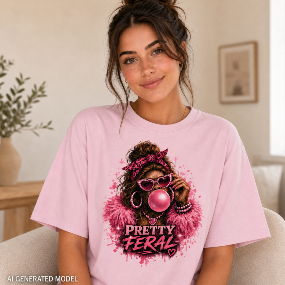 Pretty Feral Comfort Colors T-shirt Mock