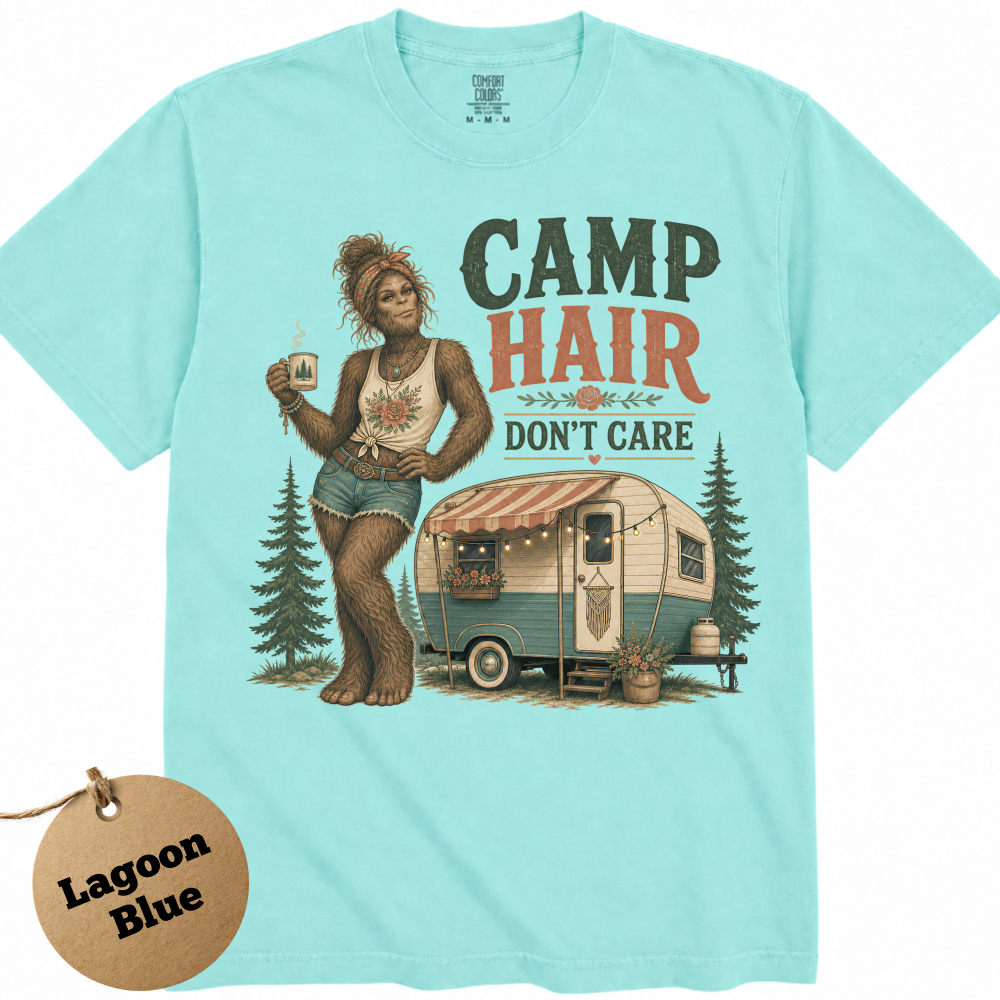 bigfoot-camping-shirt-camp-hair-dont-care-lagoon-blue bigfoot-camping-shirt-camp-hair-dont-care-lagoon-blue