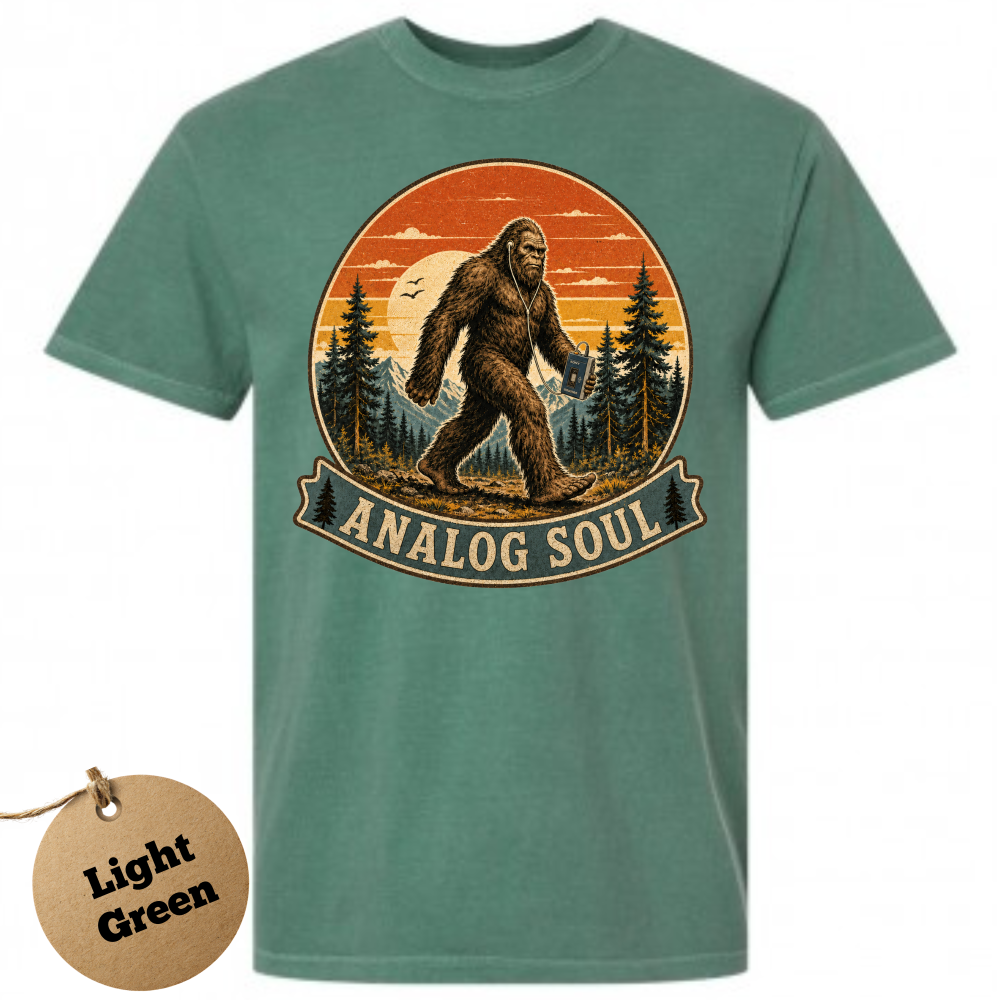 Analog Soul Bigfoot Comfort Colors Tee LIGHT GREEN Analog Soul Bigfoot Comfort Colors Tee LIGHT GREEN