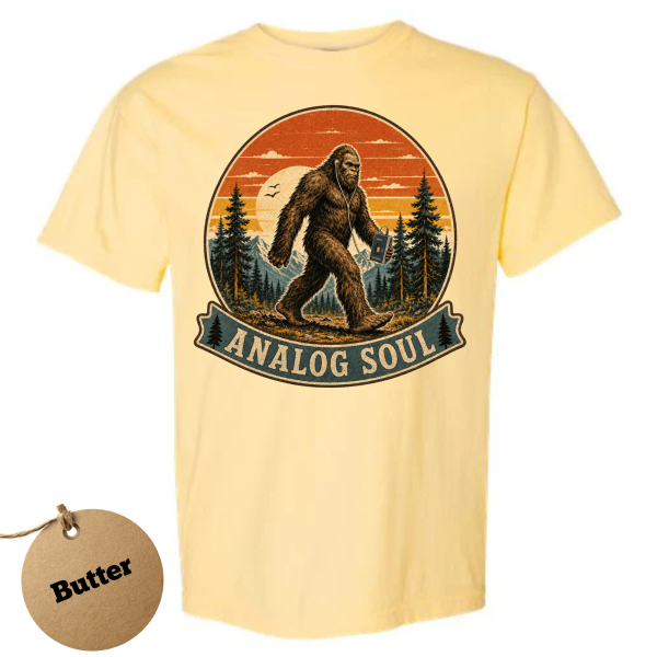 Analog Soul Bigfoot Comfort Colors Tee BUTTER Analog Soul Bigfoot Comfort Colors Tee BUTTER