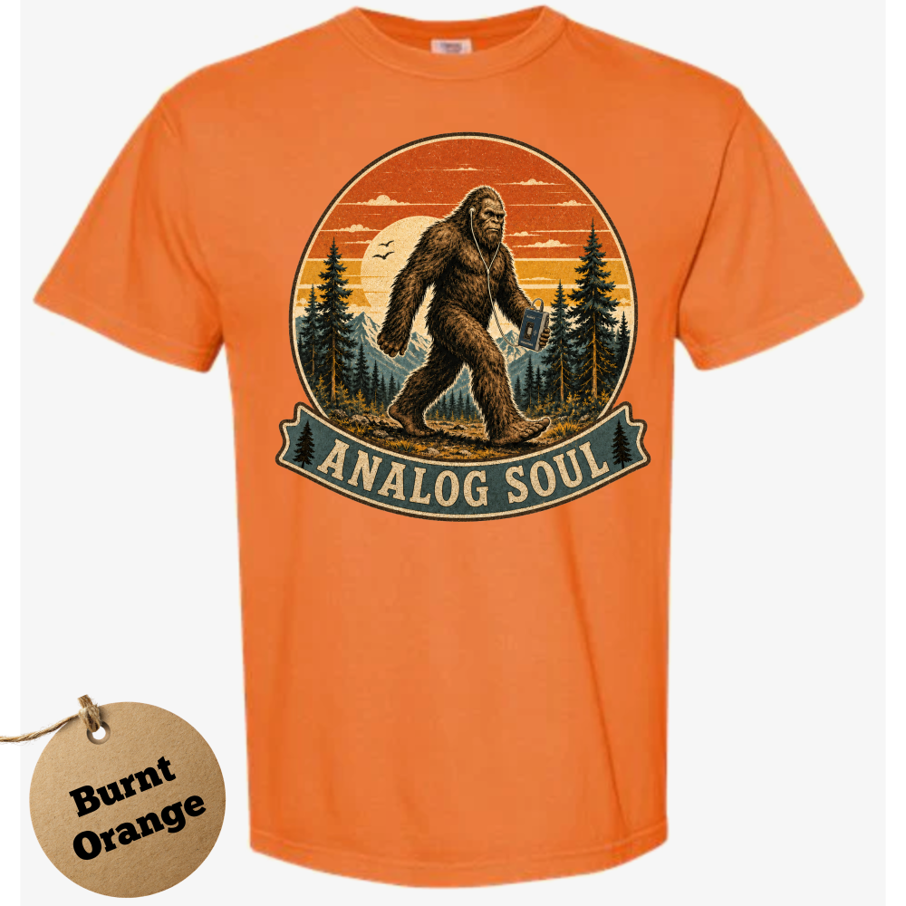 Analog Soul Bigfoot Comfort Colors Tee BURNT ORANGE Analog Soul Bigfoot Comfort Colors Tee BURNT ORANGE