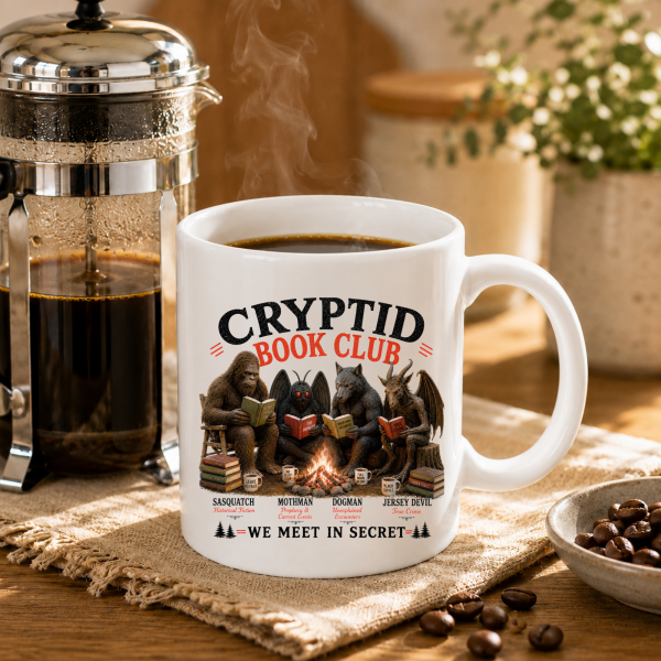 Cryptid Book Club Mug – 15 oz