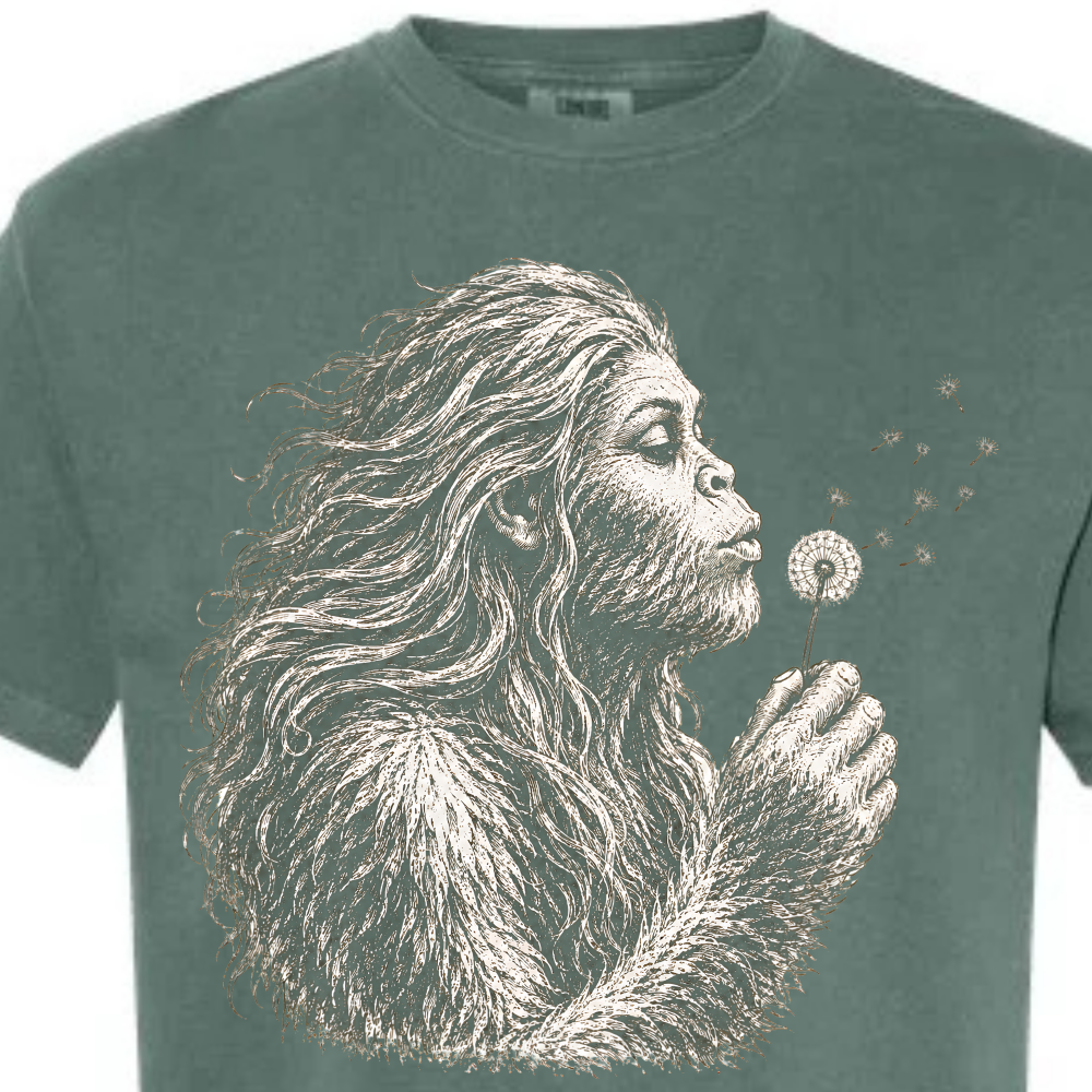 Lady Bigfoot Dandelion Shirt