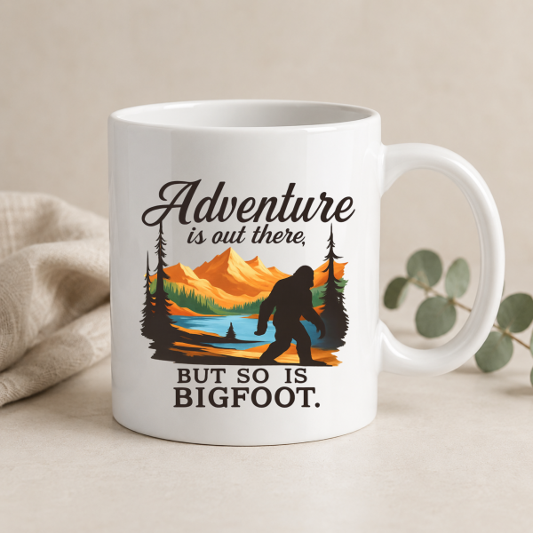 Adventure Is Out There Bigfoot Mug – 15 oz