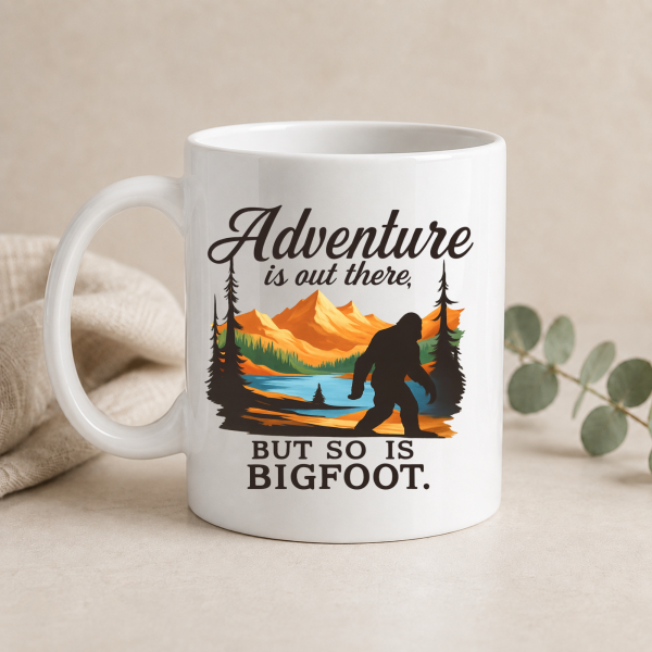 Adventure Is Out There Bigfoot Mug – 15 oz