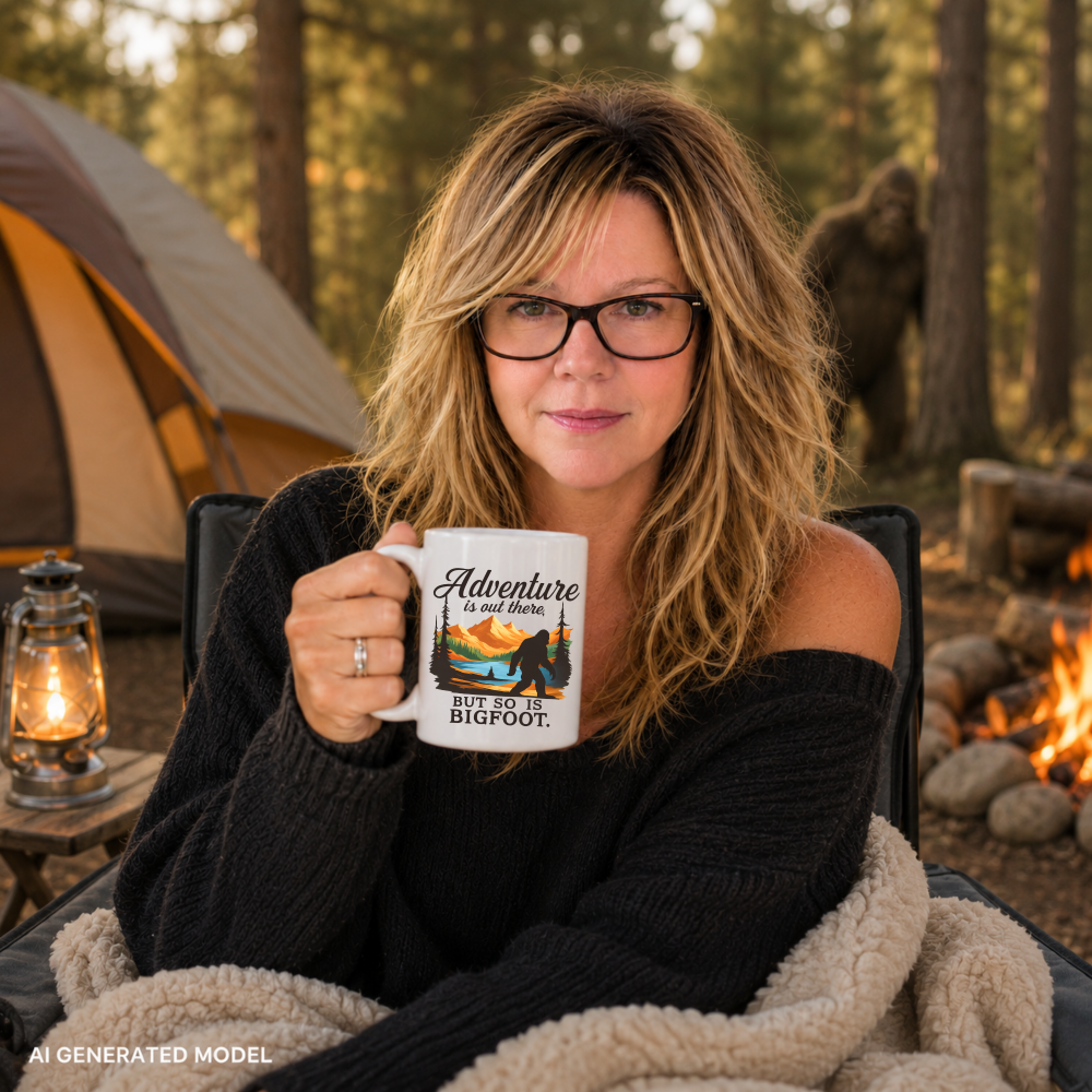 Adventure Is Out There Bigfoot Mug – 15 oz