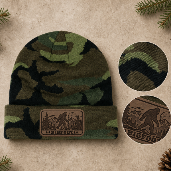 bigfoot beanie-close-ups
