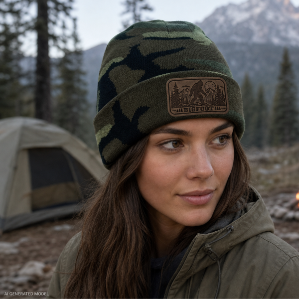 bigfoot beanie-lifestyle-female-camping