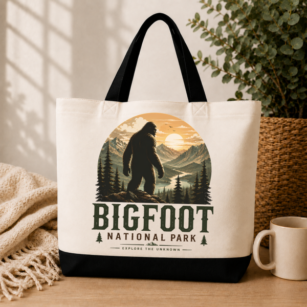 bigfoot national park listing image Bigfoot National Park Tote Bag – Explore the Unknown