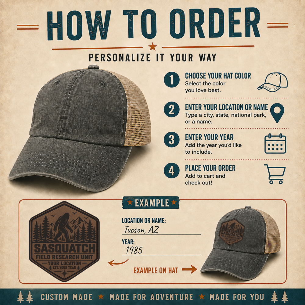 bigfoot trucker hat personalized how to order bigfoot trucker hat personalized how to order