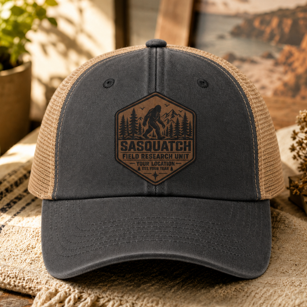 bigfoot trucker hat personalized listing image bigfoot trucker hat personalized listing image