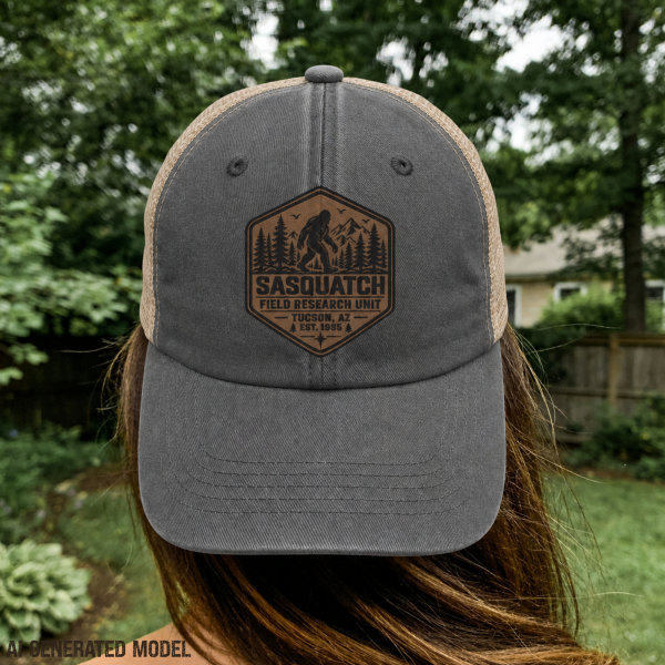 bigfoot trucker hat personalized mock bigfoot trucker hat personalized mock