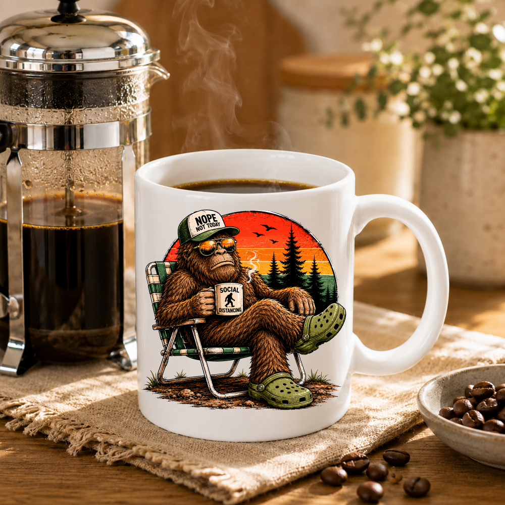 Bigfoot Social Distancing Mug – 15 oz