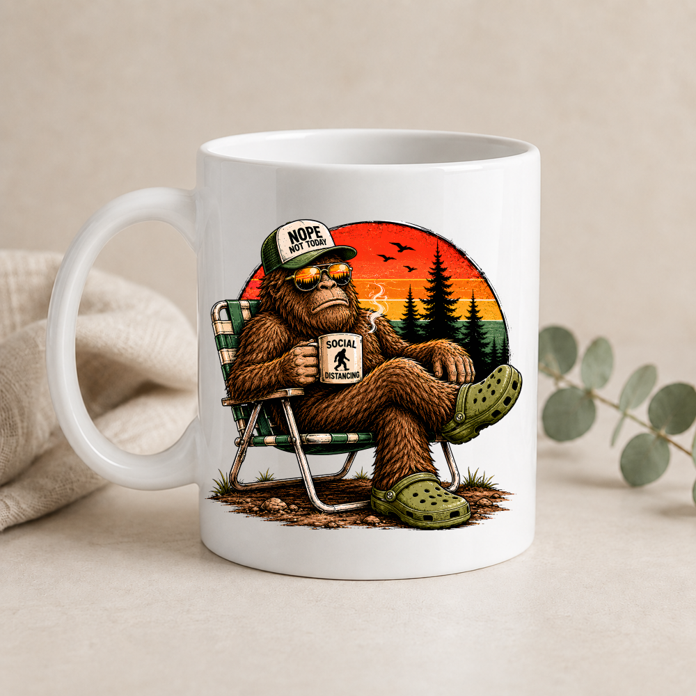 Bigfoot Social Distancing Mug – 15 oz