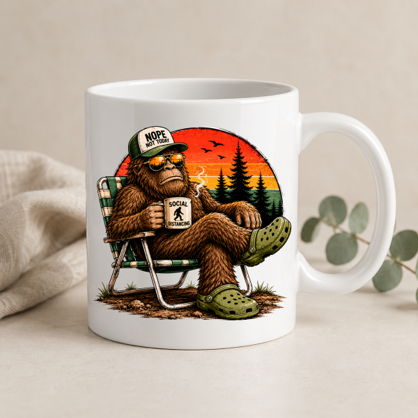 Bigfoot Social Distancing Mug – 15 oz
