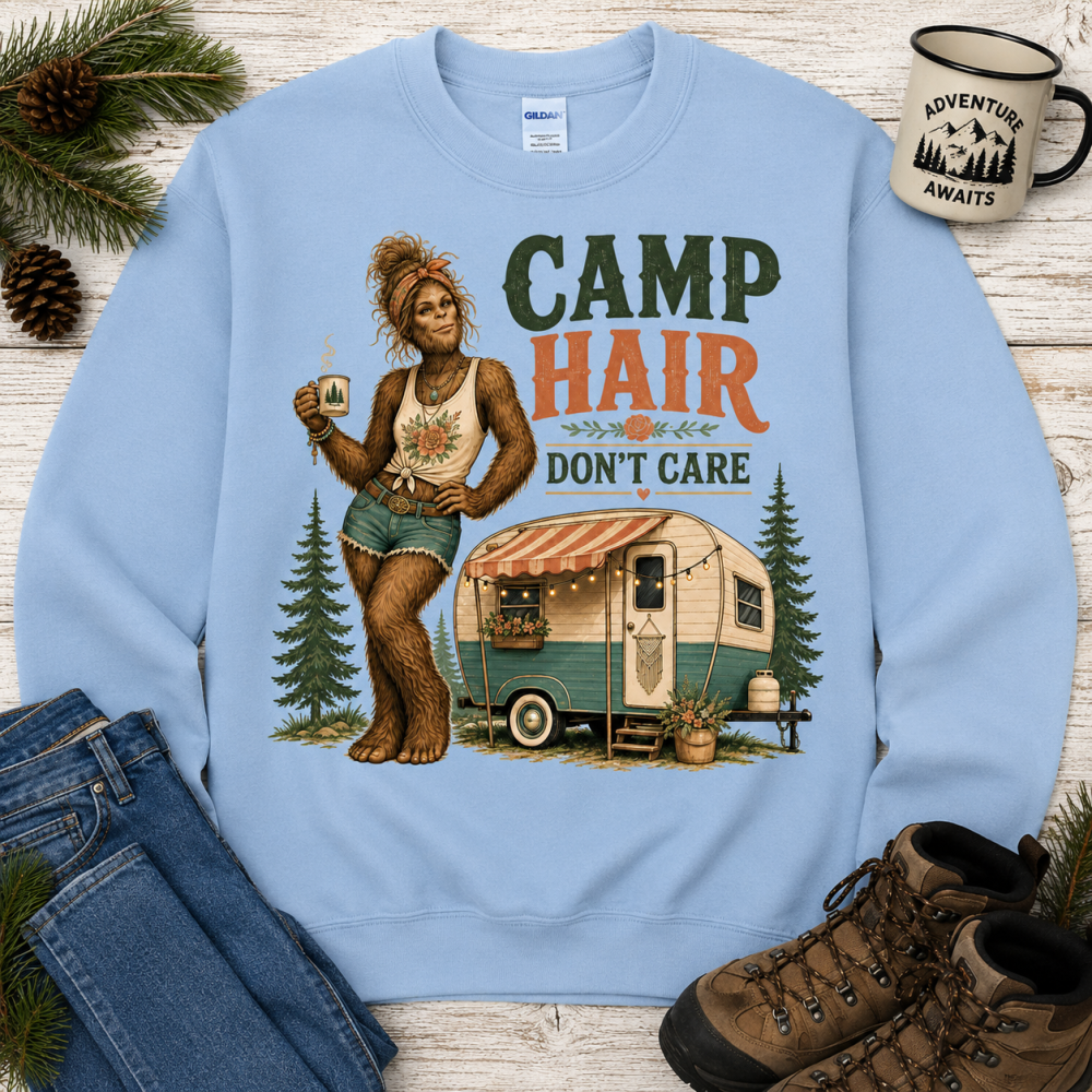 chdc sweatshirt listing image new Camp Hair Bigfoot Sweatshirt