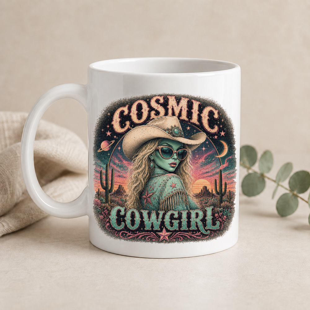 cosmic cowgirl mock 3 Cosmic Cowgirl Mug – 15 oz