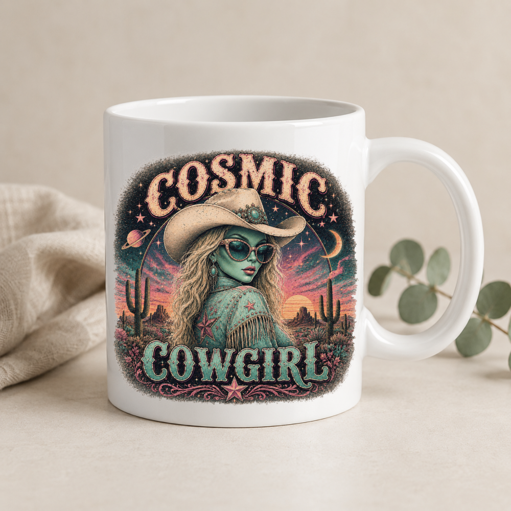 cosmic cowgirl mock 4 Cosmic Cowgirl Mug – 15 oz