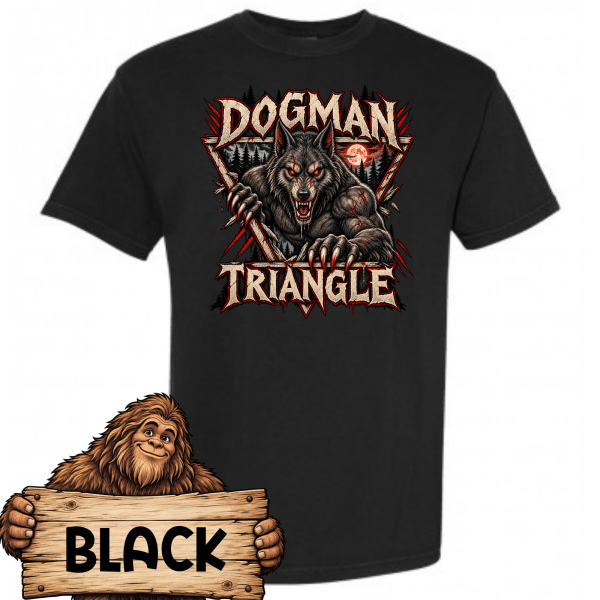 dogman triangle black Dogman Triangle Cryptid Shirt
