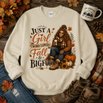 Just a Girl Who Loves Fall & Bigfoot Sweatshirt