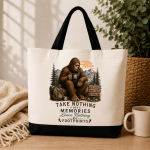 Take Nothing But Memories Bigfoot Footprints Tote Bag