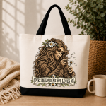 Floral Bigfoot Tote Bag – Loves Me, Loves Me Not